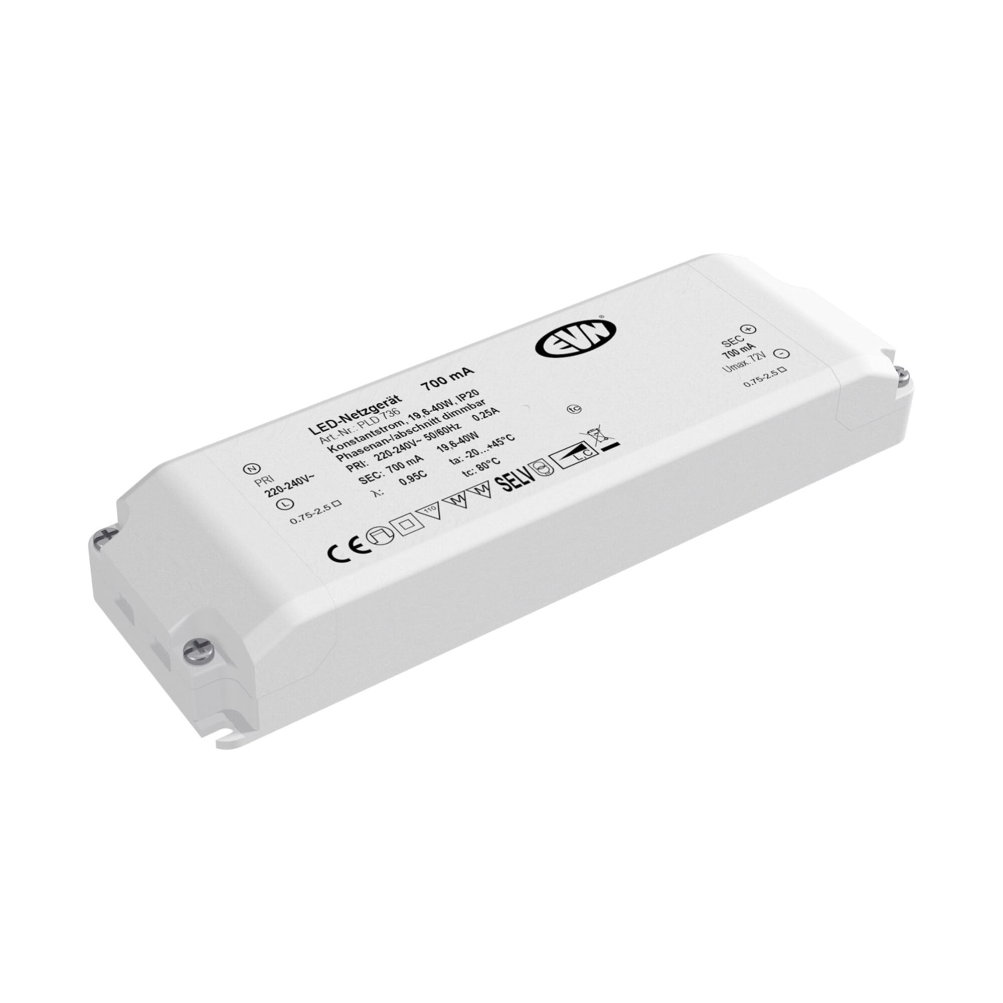 EVN Lichttechnik LED-Netzgerät 700mA 17-36 Watt dim PLD 736