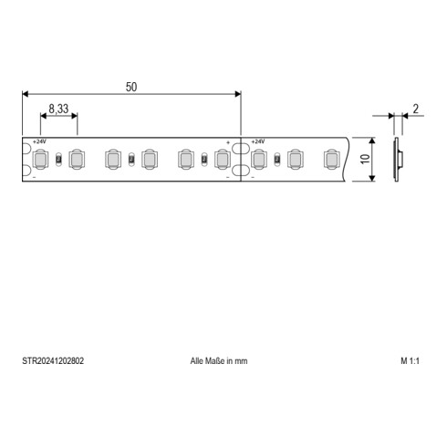 EVN Lichttechnik LED-Strip 24V 5m 3000K STR20241202802