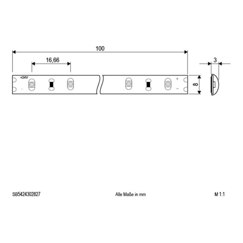 EVN Lichttechnik LED-Strip 5m 2700K 24V/DC IP54 SB5424302827