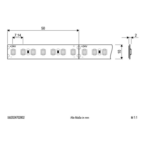 EVN Lichttechnik LED-Strip 5m 3000K 24V/DC IP20 SB2024702802