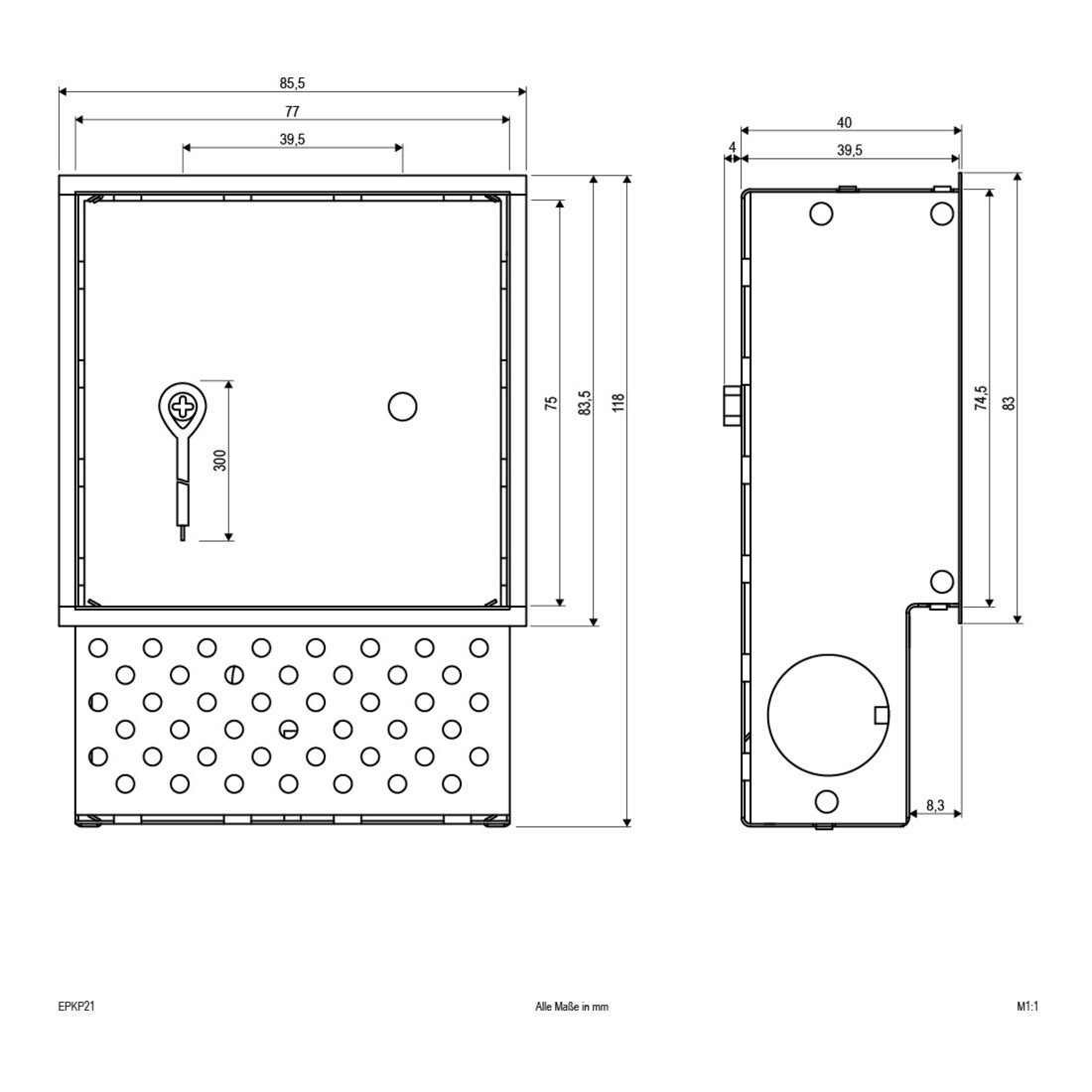 EVN Lichttechnik Metall-Einputztopf verzinkt EPK P21