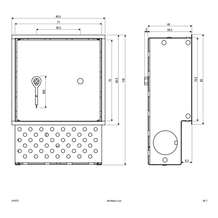 EVN Lichttechnik Metall-Einputztopf verzinkt EPK P21