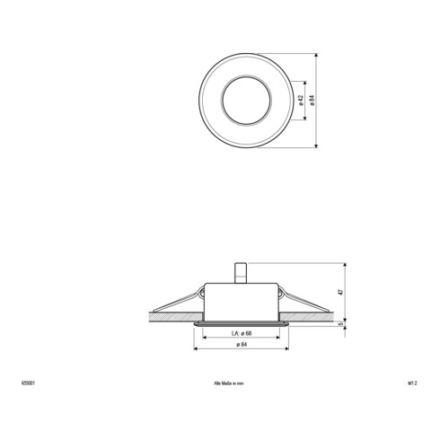 EVN Lichttechnik NV EB-Leuchte 12V 50W GX5,3 655 001 ws