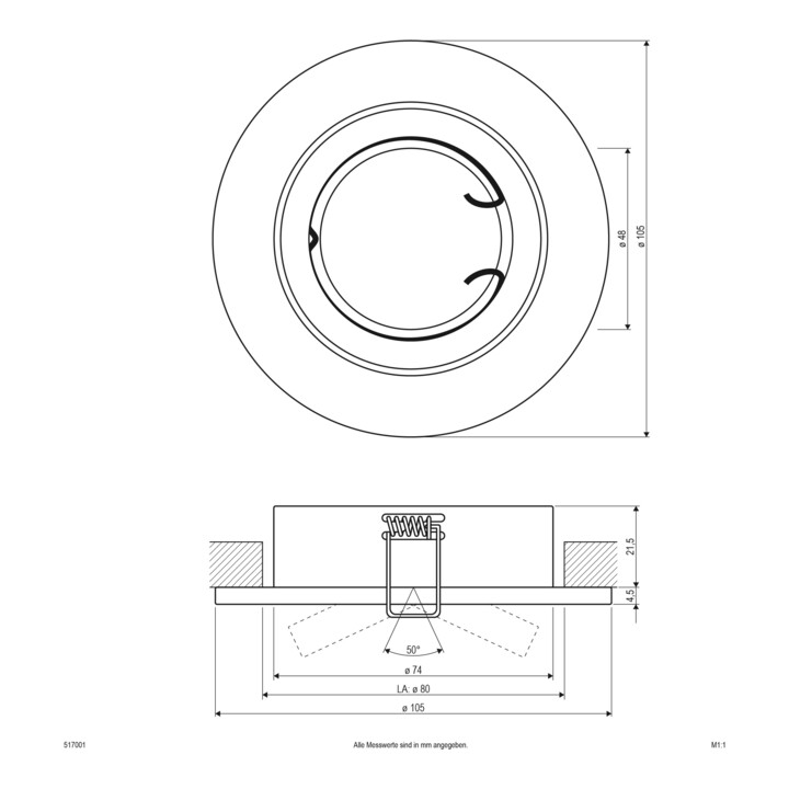 EVN Lichttechnik NV EB-Leuchte 50W 12V IP20 517 001 ws