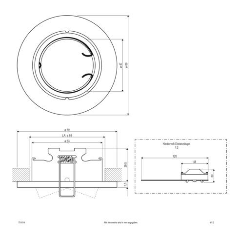 EVN Lichttechnik NV EB-Leuchte 50W 12V IP20 751 014 chr/mt