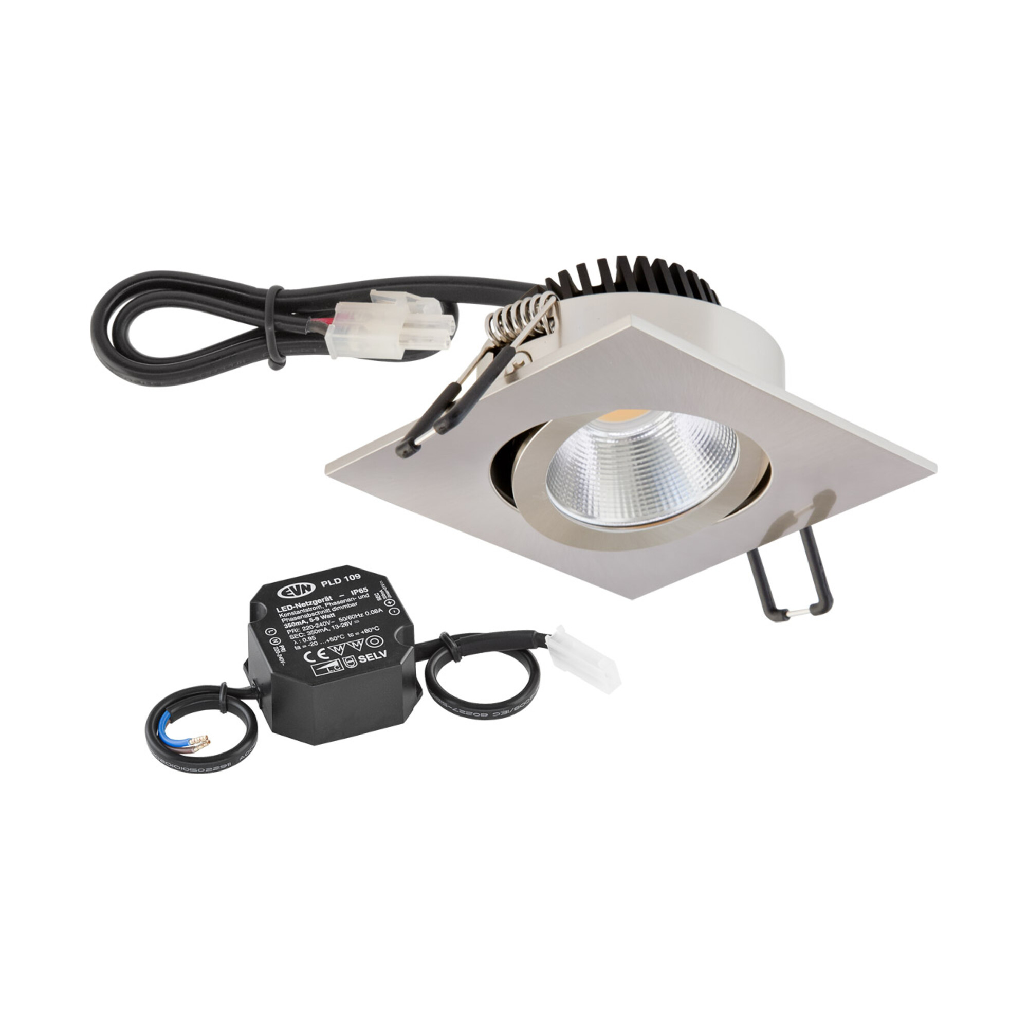 EVN Lichttechnik P-LED Deckeneinbauleuchte 3000K 230V quad.eds PC24N61302