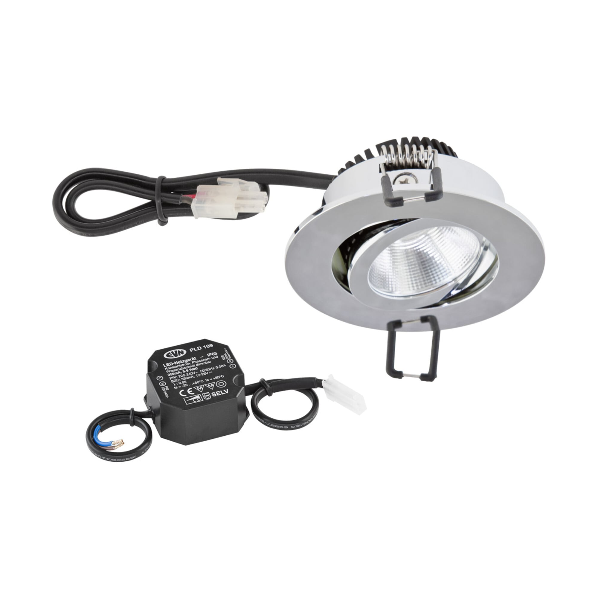 EVN Lichttechnik P-LED Deckeneinbauleuchte 3000K 230V rund chr PC20N61102