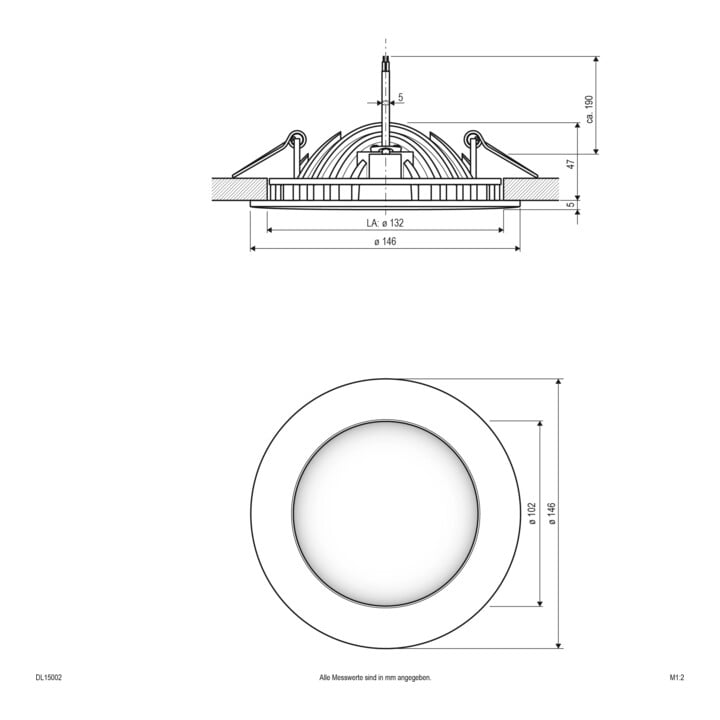 EVN Lichttechnik P-LED Deckeneinbauleuchte 3000K 350mA rund ws DL15002