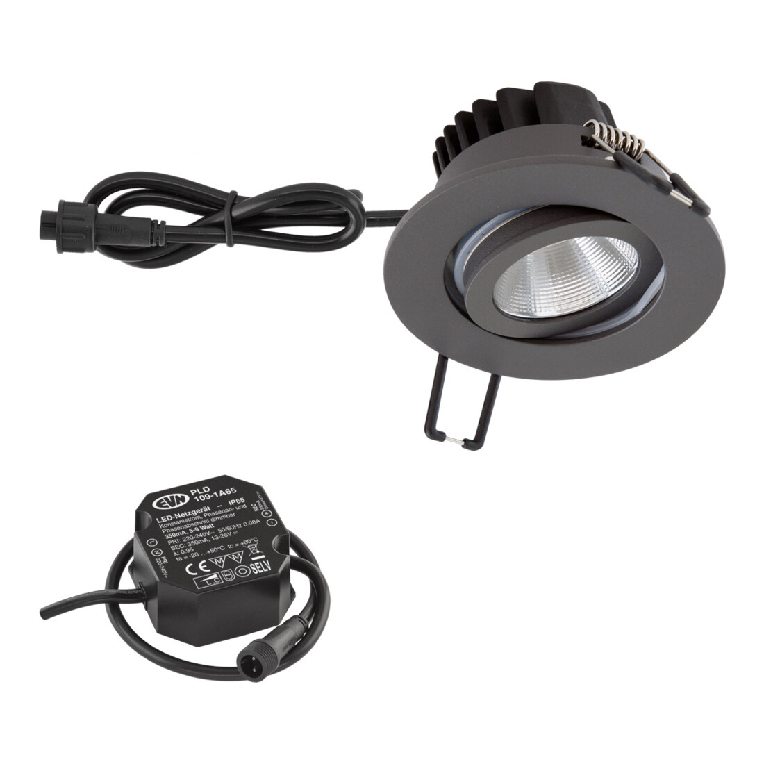 EVN Lichttechnik P-LED Deckeneinbauleuchte IP65 HV 3000K 1010lm PC650N91602