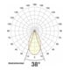 EVN Lichttechnik P-LED Plafonnier encastré IP65 HV 3000K 1010lm PC650N91602