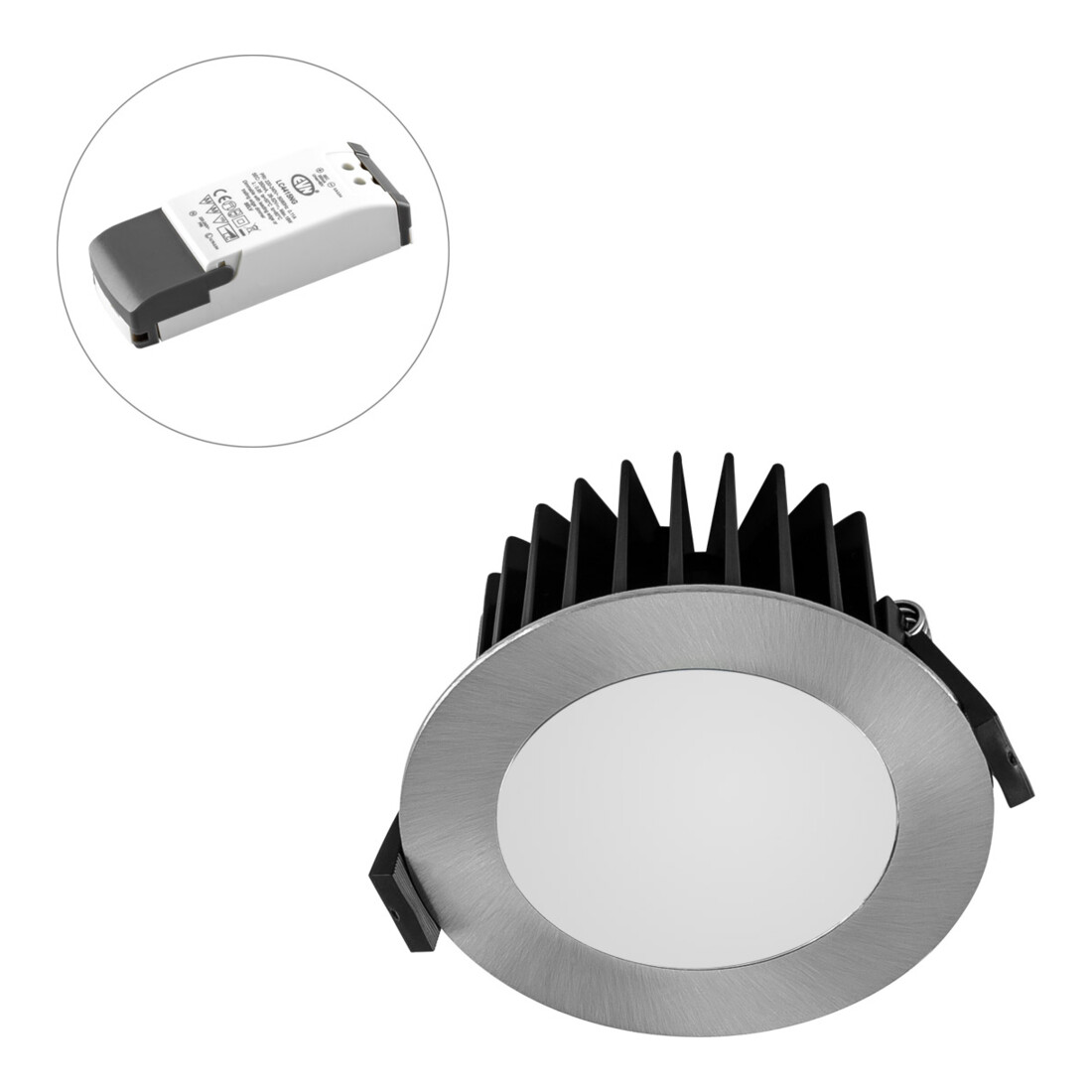 EVN Lichttechnik Plafonnier LED encastré 3000K 350mA IP44 L44101302 chr/sat