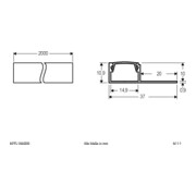 EVN Lichttechnik Profilé aluminium avec couverture opale, 2m APFL1AM200-4