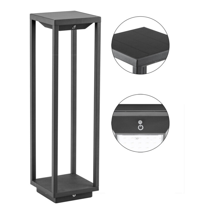 EVN Lichttechnik Solar-LED-Wegeleuchte 3000K anthrazit WLS50451502