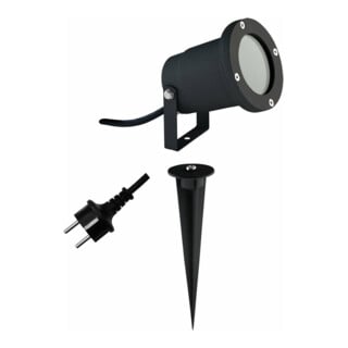 EVN Lichttechnik Spot en aluminium avec piquet de terre IP54 230V GU10 545239