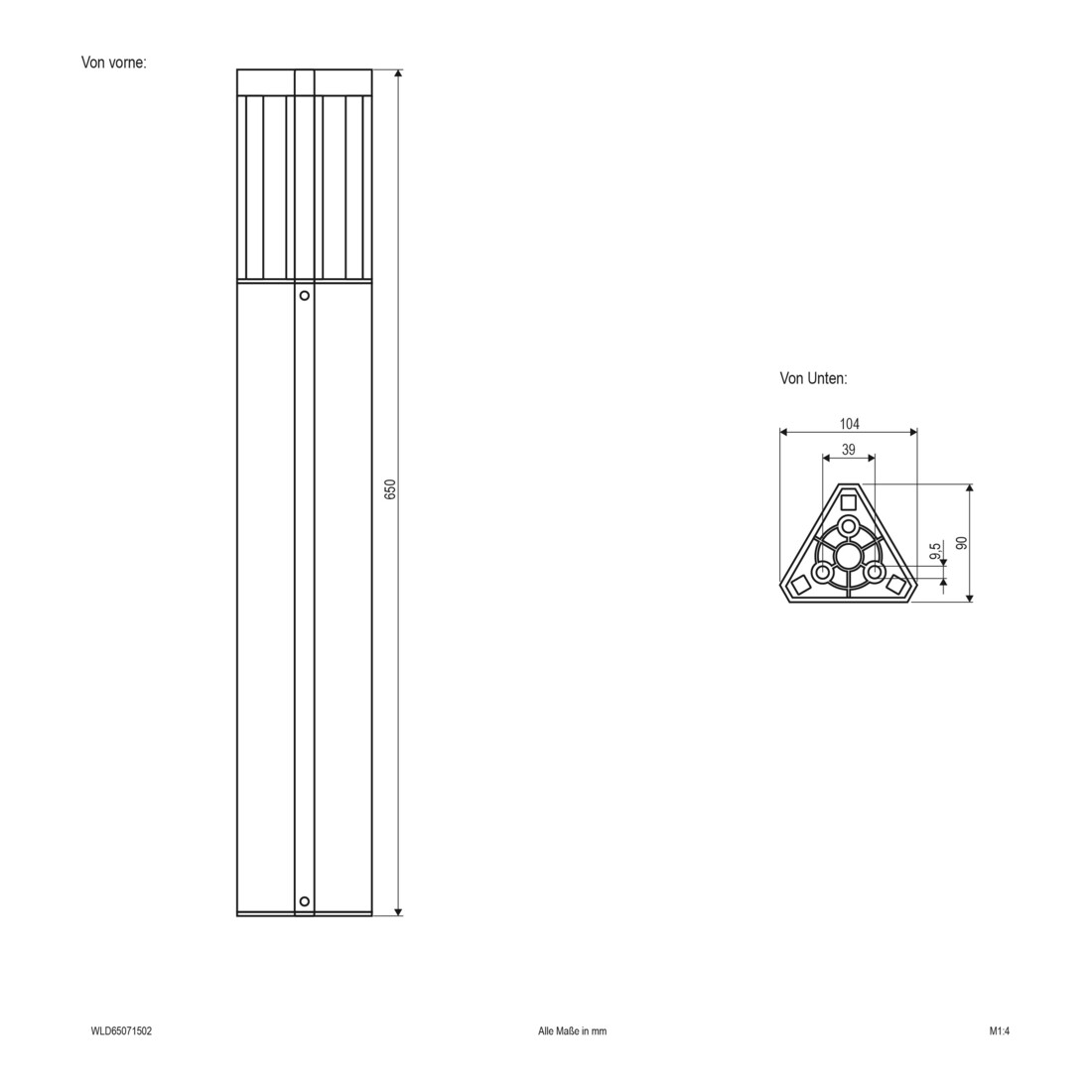 EVN Lichttechnik Wegeleuchte 3000K, 230V, 345lm WLD65071502