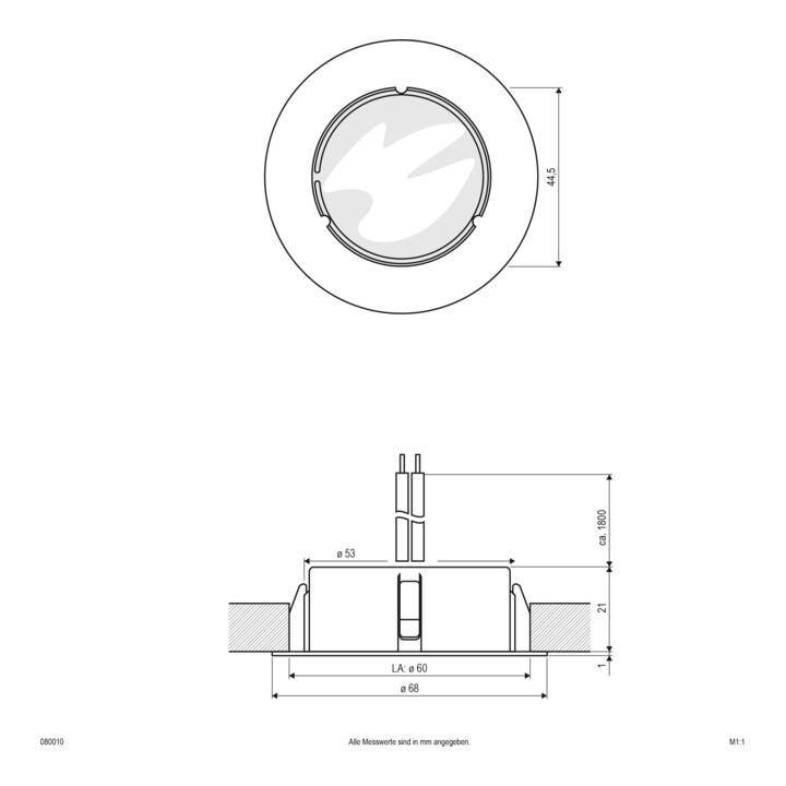 EVN Möbeleinbauleuchte NV-G4 20W eds
