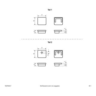 EVN Set de capuchons de fin TB2PAKSET fermé avec guidage de câble IP20