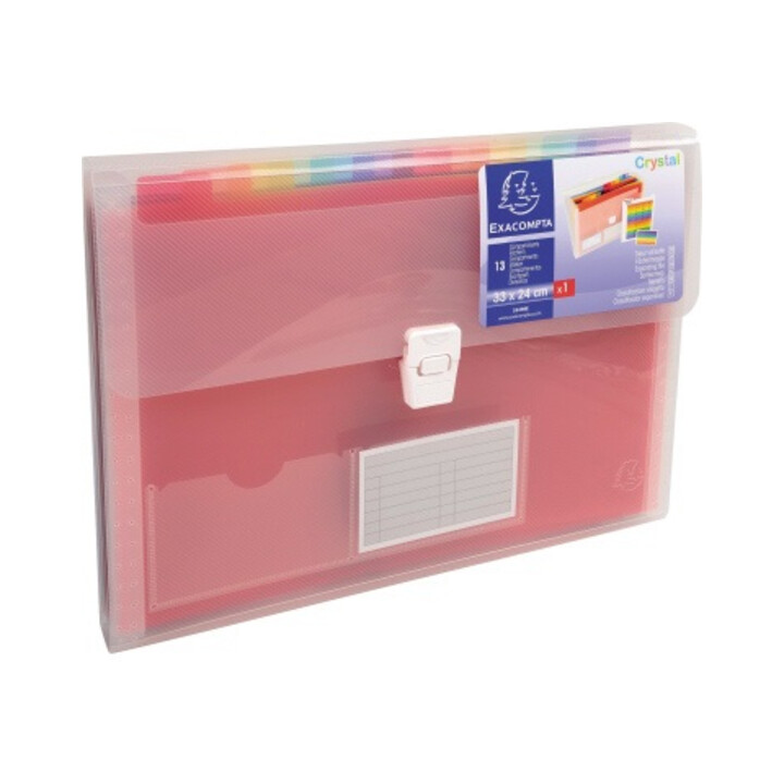 Exacompta Fächermappe CRYSTAL 55298E 13Fächer PP