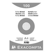 Exacompta Karteikarte 10206E DIN A4 kariert weiß 100 St./Pack.