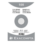 Exacompta Karteikarte 10208E DIN A5 kariert weiß 100 St./Pack.