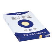 Exacompta Karteikarte 10326E DIN A4 blanko gelb 100 St./Pack.