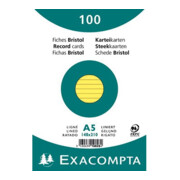 Exacompta Karteikarte 10828SE DIN A5 liniert gelb 100 St./Pack.