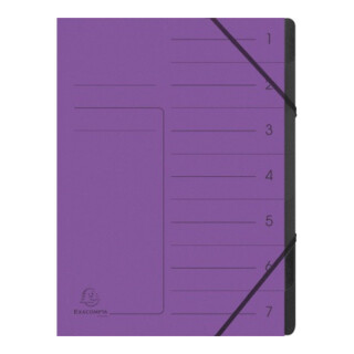 Exacompta Ordnungsmappe 540708E DIN A4 7Fächer Karton violett