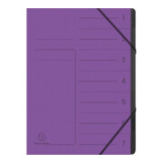Exacompta Ordnungsmappe 540708E DIN A4 7Fächer Karton violett