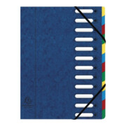 Exacompta Ordnungsmappe Harmonika 55122E DIN A4 12Fächer blau