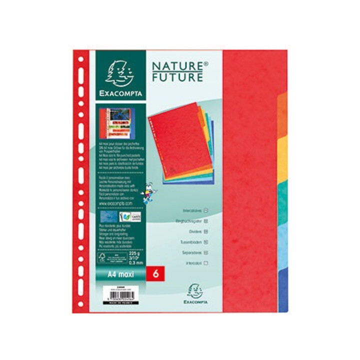 Exacompta Register XXL 2406E DIN A4 Manila-Karton 225g 6-tlg farbig