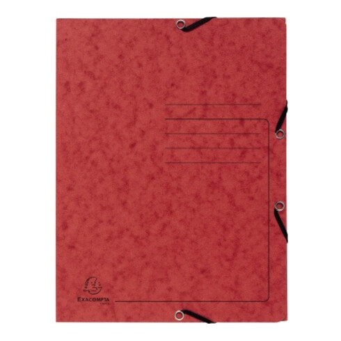 Exacompta Sammelmappe 55405E DIN A4 3Kl Karton rot
