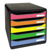 Exacompta Schubladenbox BIG-BOX PLUS 309798D 5Schübe farbig