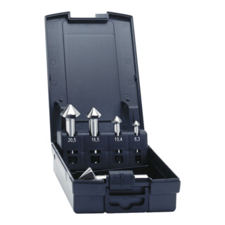 Exact Set de fraises coniques Advanced DIN335 Forme C 90° CBN rectifié 6,3-25,0mm