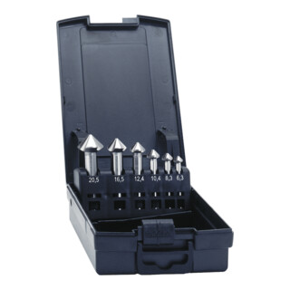 Exact Set de fraises coniques Advanced DIN335 Forme C 90 degrés CBN rectifié 6,3-20,5mm