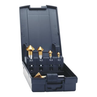 Exact Set de fraises coniques Advanced TiN Forme C 90° 6,3-25mm