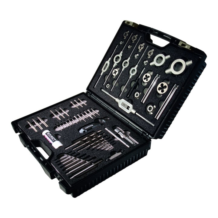 Exact Set d’outils à tarauder HSS 61 pièces M3-M12
