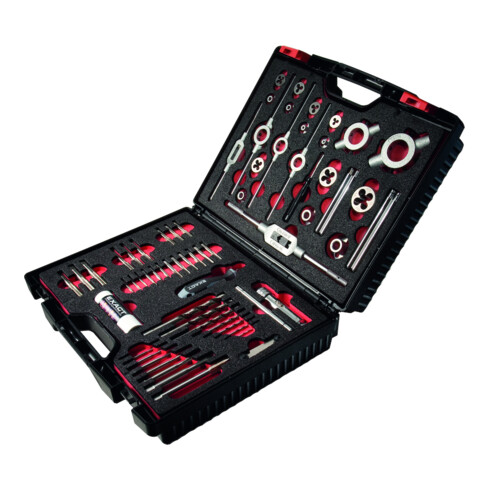 Exact Set d'outils de taraudage HSSE 61 pièces M3-M12