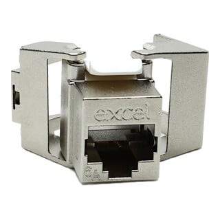 Excel Modul Keystone Cat.6A 100-973 silber flach werkzeuglos