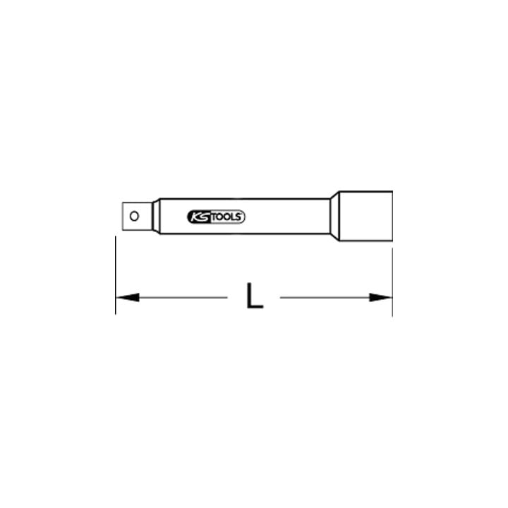 Extension KS Tools 3/8" avec isolation de protection, 75 mm
