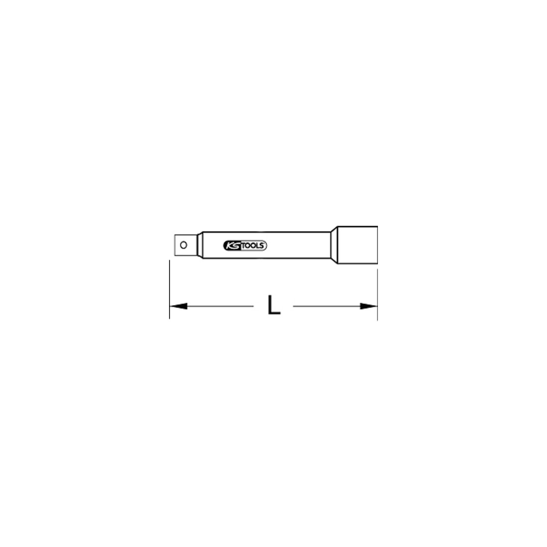 Extension KS Tools 3/8" avec isolation de protection, 75 mm