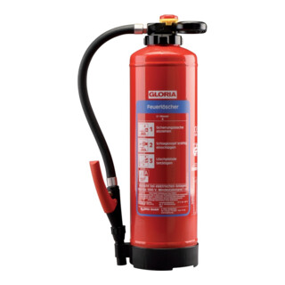 Extincteur à eau rechargeable 9 kg classe 43 A avec support mural
