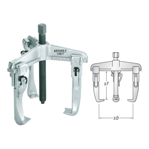 HAZET Extracteur rapide Modèle 1786F, 3 bras