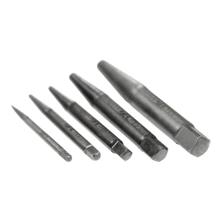 Extracteur à vis Gedore, 5 pièces, M3-M18, en acier au chrome vanadium 35 HRC