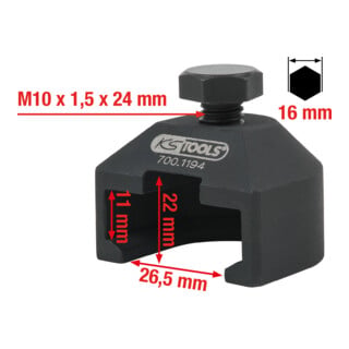 Extracteur de bras d'essuie-glace pour Audi Q7, 26,5mm