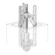 Extracteur de ventilateur Gedore à 2 bras 150x200 mm
