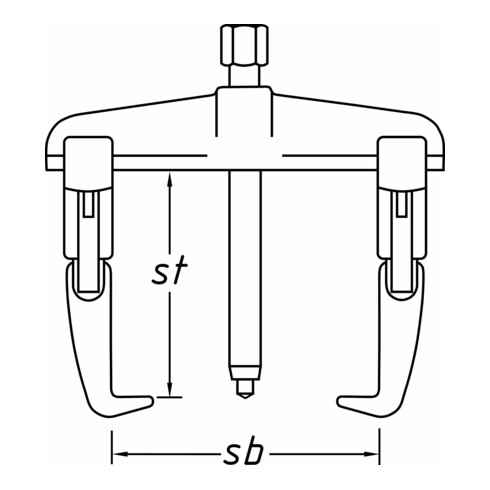 Extracteur de ventilateurs, à 2 griffes 1792-1 HAZET