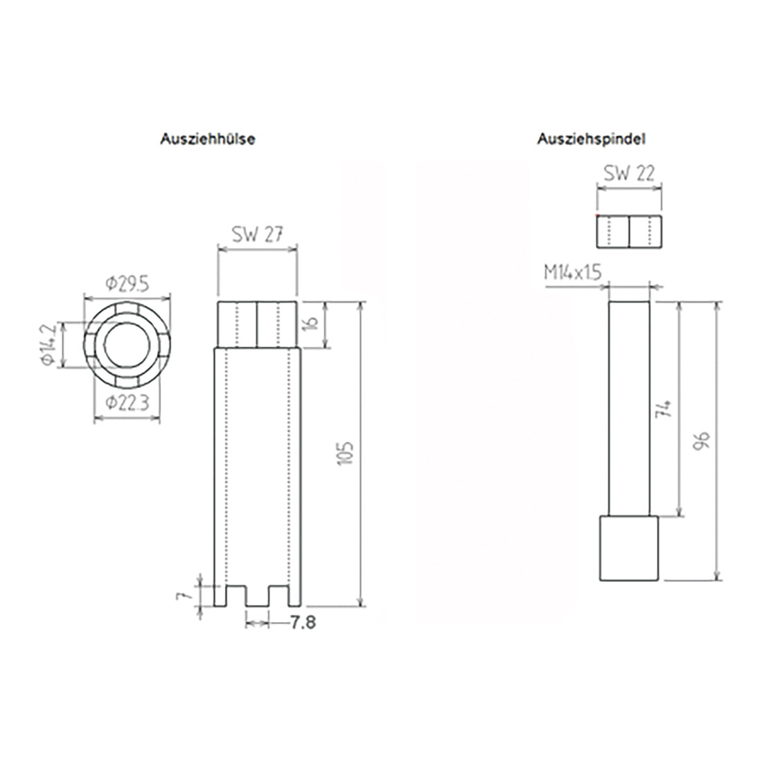 Extracteur d'injecteur pour MAN et Mercedes-Benz quatre dents BGS