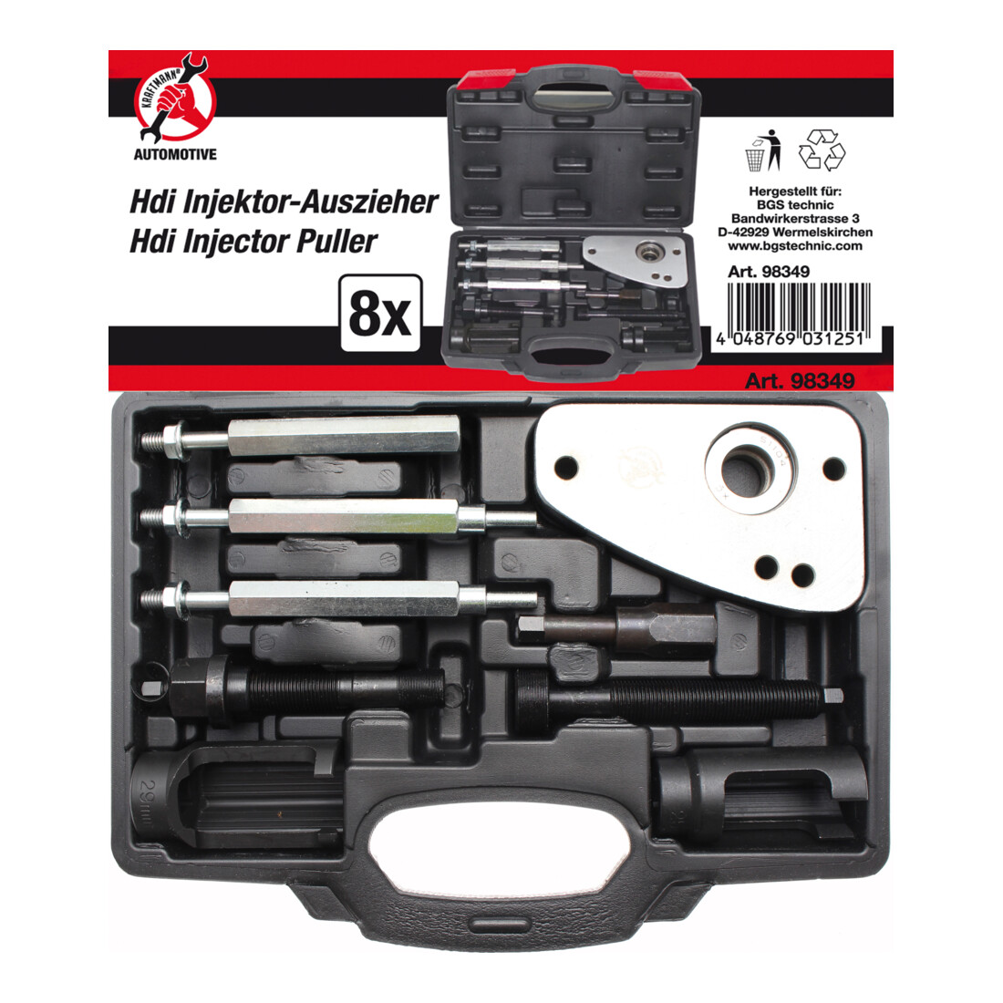 Extracteur d’injecteurs HDI | 8 pièces BGS Do it yourself