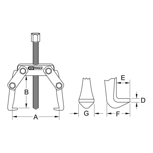 KS Tools arrache-bornes à 2 bras