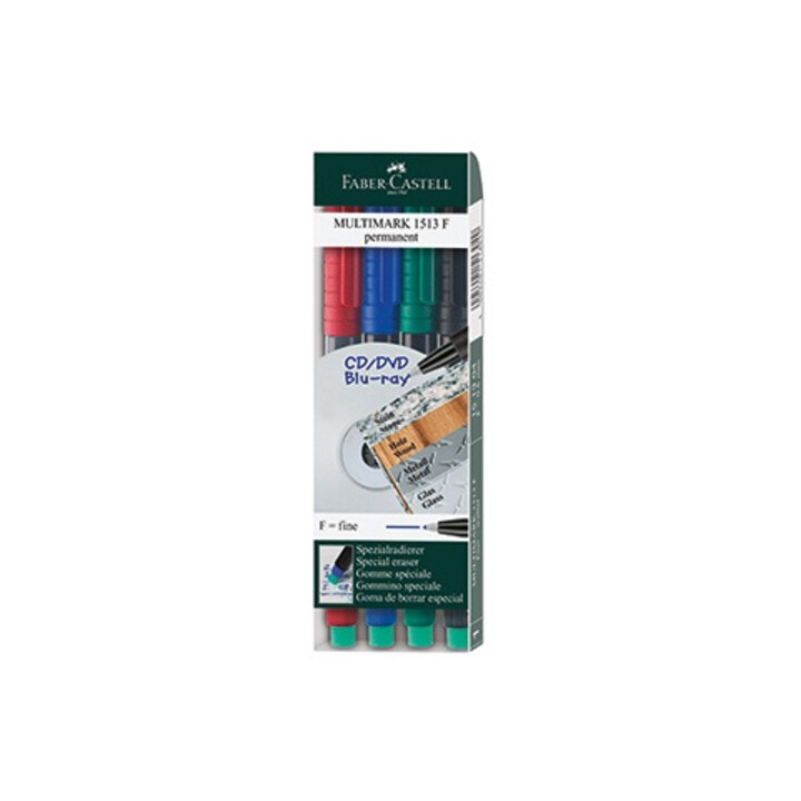 Faber Castell CD DVD-Marker MULTIMARK 151304 4 St./Pack.